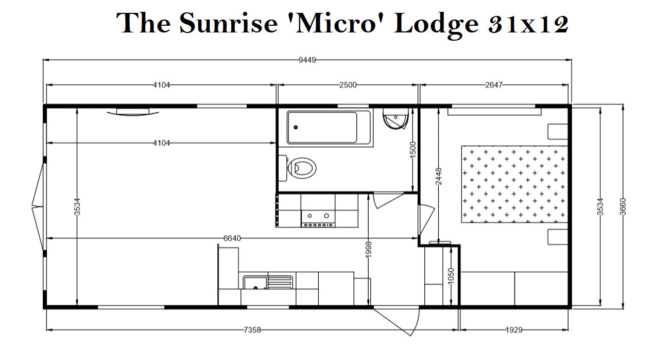 AVAILABLE | 2026 | Sunrise ‘Micro’ Lodge | 31×12 | 1 King Bed - Image 19