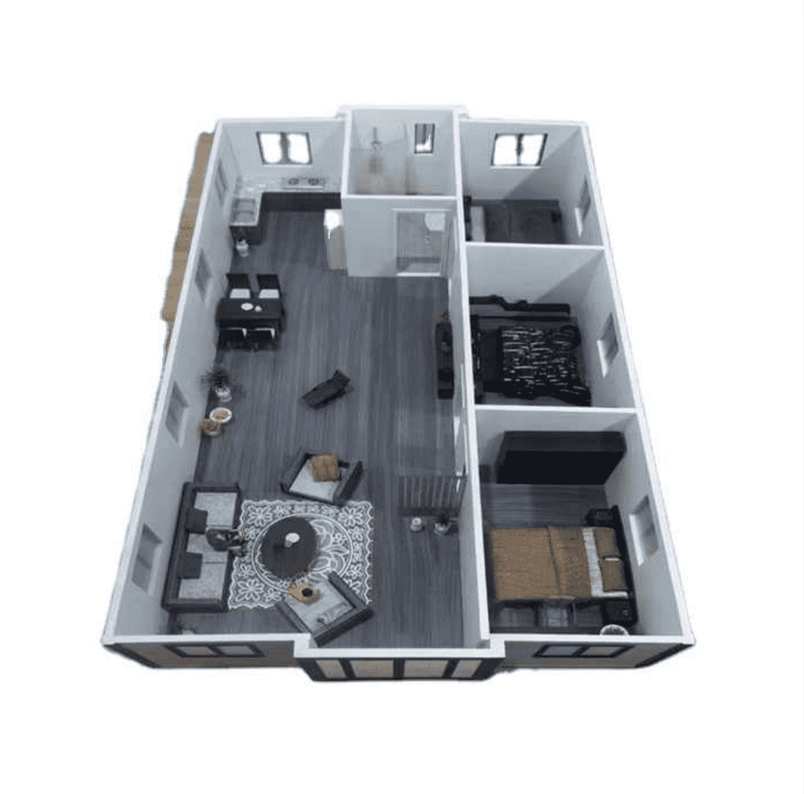 TS-144 Turnkey Prefab Mobile Home With 3 Bedrooms (800 sq ft) - Image 3