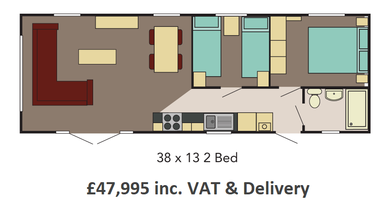 PRE-ORDER | 2027 Sunrise Athena Lodge | 2 or 3 bed Layouts - Image 14