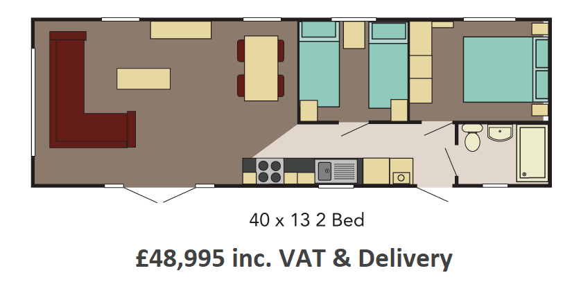PRE-ORDER | 2027 Sunrise Athena Lodge | 2 or 3 bed Layouts - Image 15