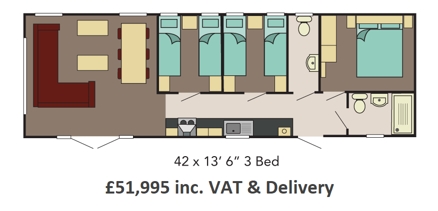 PRE-ORDER | 2027 Sunrise Athena Lodge | 2 or 3 bed Layouts - Image 16