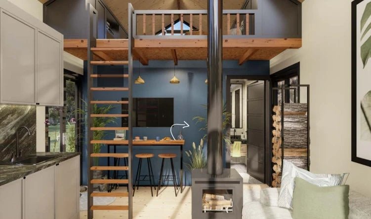 164-TRM Modern Eco-Friendly Wooden Kit Home With Bedroom, Bathroom & Kitchen (468 sq ft) - Image 3